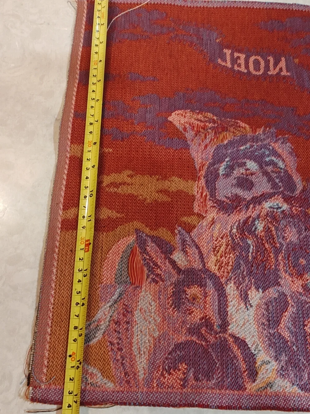 2 Vintage Christmas Santa and Toys Tapestry/Textile Made In France Crafts